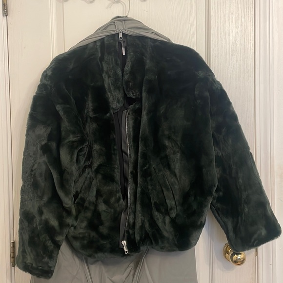 Free People Green Fur Coat - Picture 4 of 5